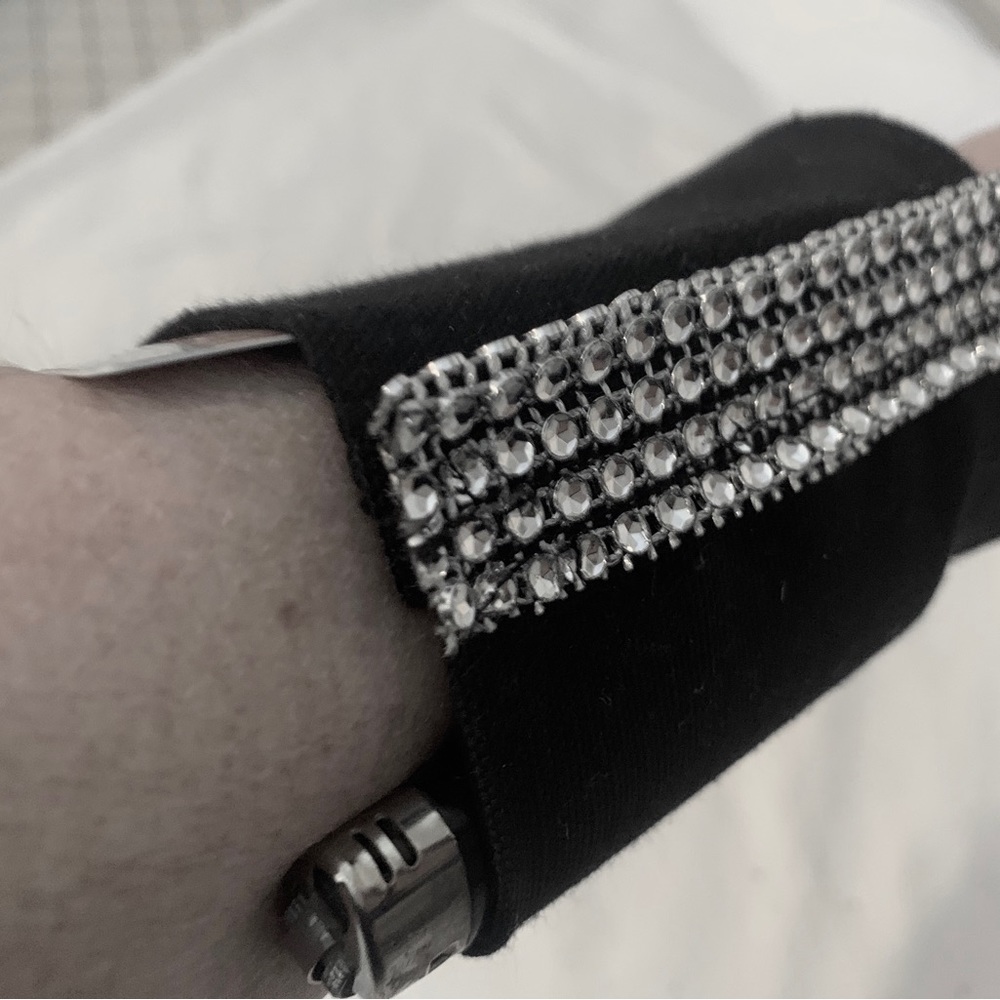 Wrist wallet with jewel banding. Custom made. New